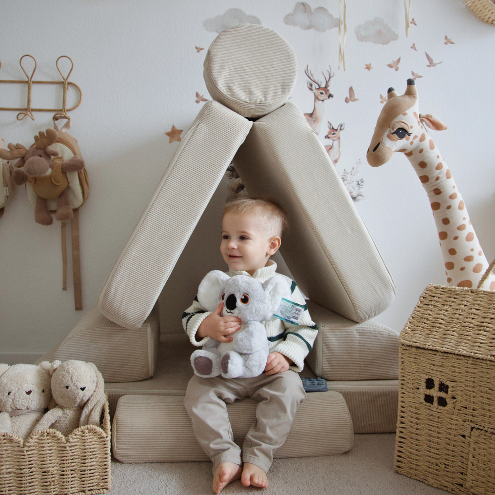 MeowBaby Slimcord Kids Play Sofa Plus | Modular Kids Play Sofa Bed | 12 Pieces