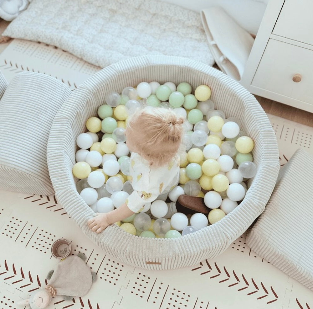 MeowBaby Aesthetic Baby Ball Pit Ecru | Ball Pit Balls to Choose