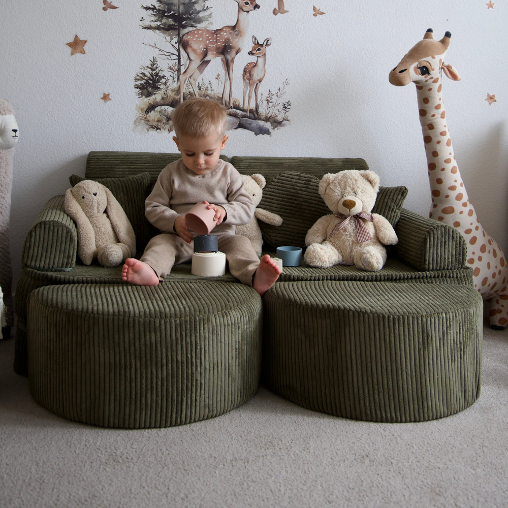 MeowBaby Aesthetic Kids Play Sofa Max – Modular Play Couch | 14 Pieces