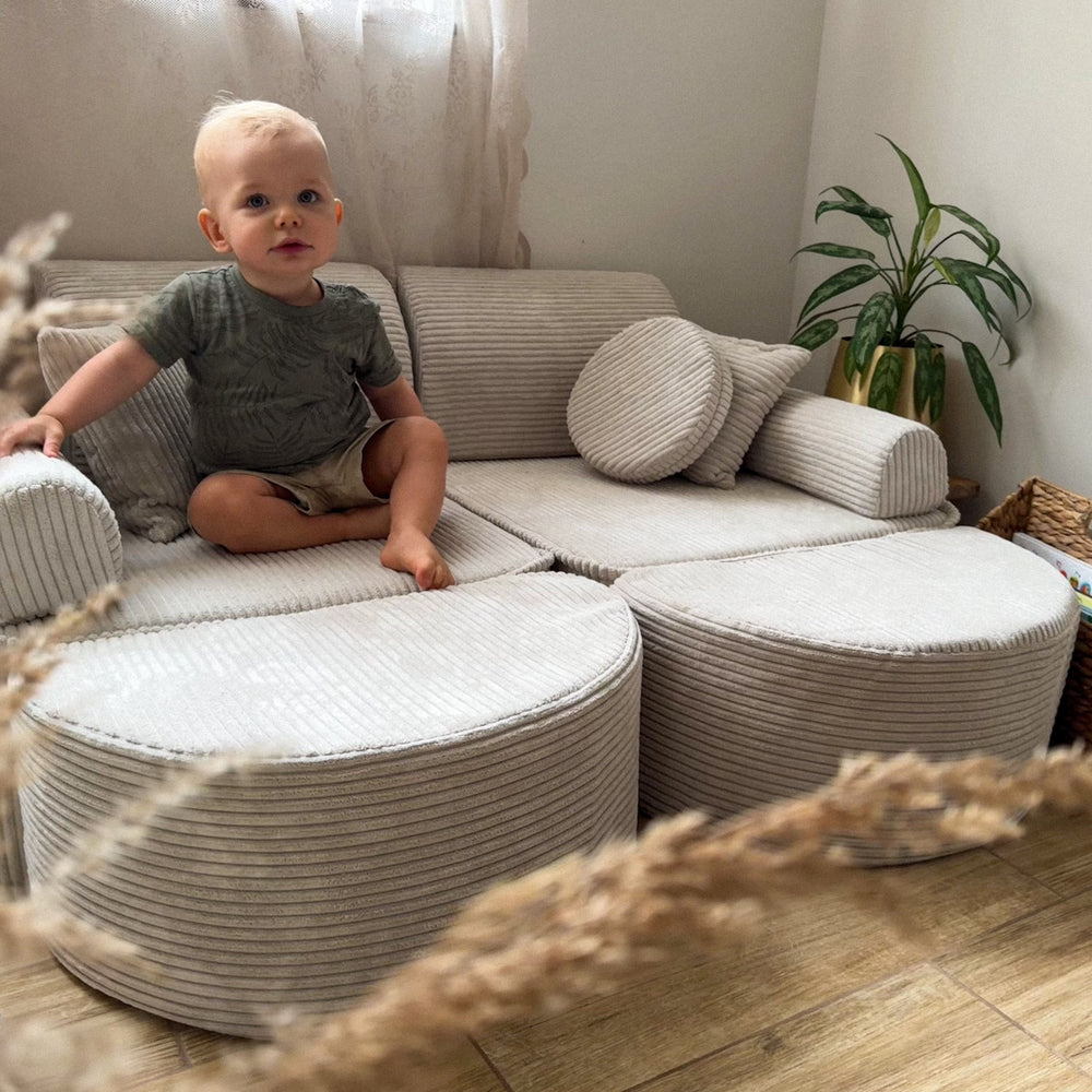 MeowBaby Aesthetic Kids Play Sofa Max – Modular Play Couch | 14 Pieces